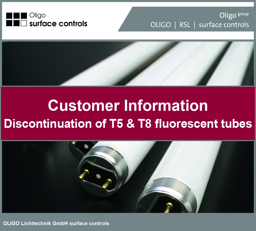 Discontinuation of T5 and T8 fluorescent tubes from August 2023